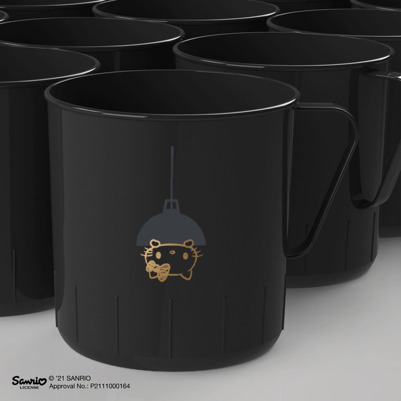 Red A - HELLO KITTY 石墨黑膠杯 (可入微波爐) - 其他杯子 - 塑膠 黑色