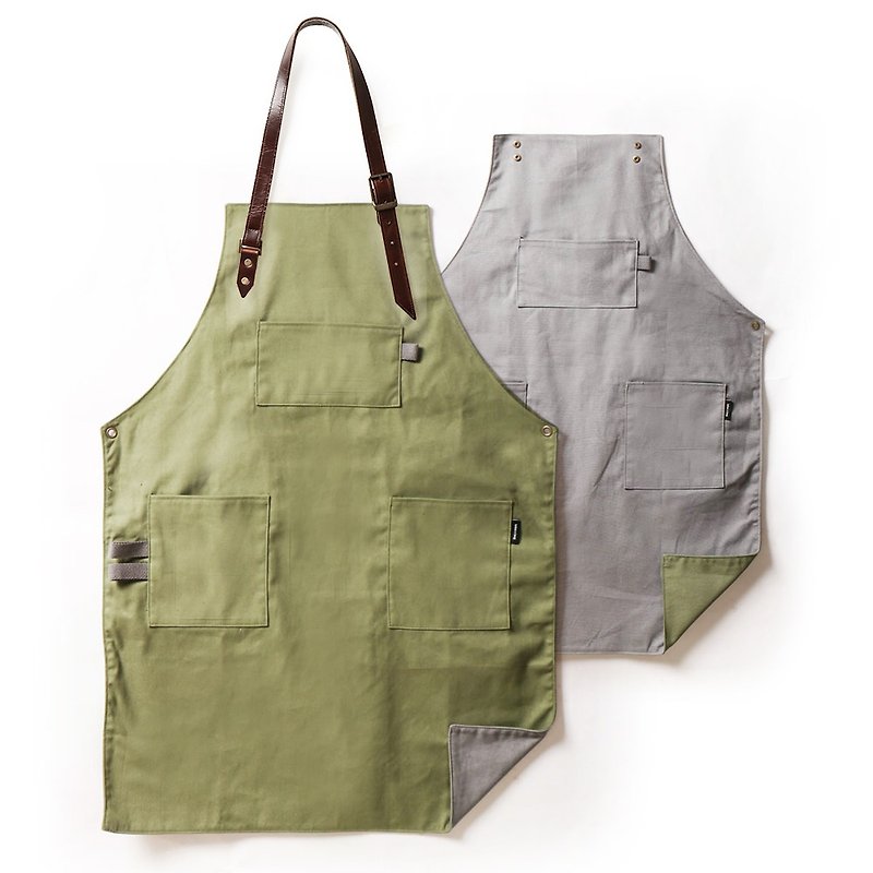 【icleaXbag】 Handmade apron(neck strap)DG01 - Aprons - Genuine Leather 