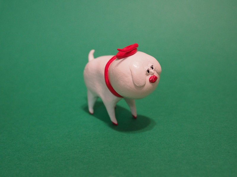 Free dog mother - 擺飾/家飾品 - 黏土 白色