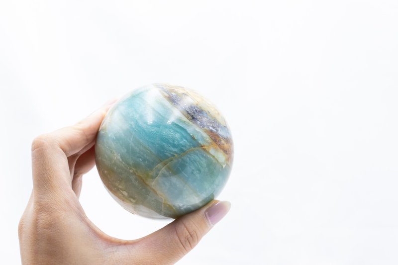 希望之石 - 天河石球 7.5CM - 擺飾/家飾品 - 水晶 綠色