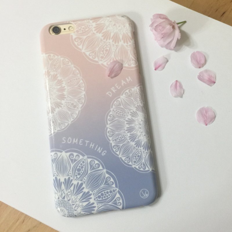 Color / Text customization - Zen wind around mobile phone shell (Pantone pink rose quartz & tranquil blue) - เคส/ซองมือถือ - พลาสติก หลากหลายสี