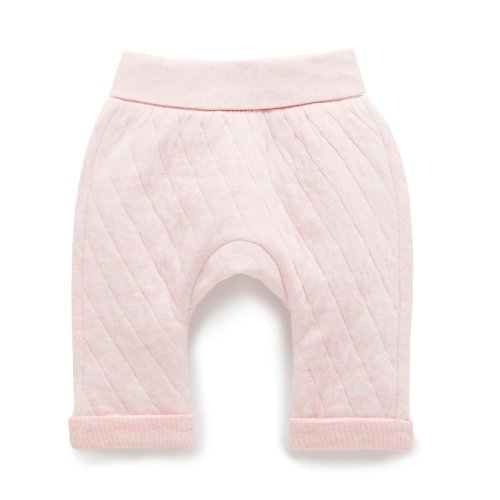 Purebaby有機棉 澳洲Purebaby有機棉嬰童薄鋪棉褲3M~1T 粉色