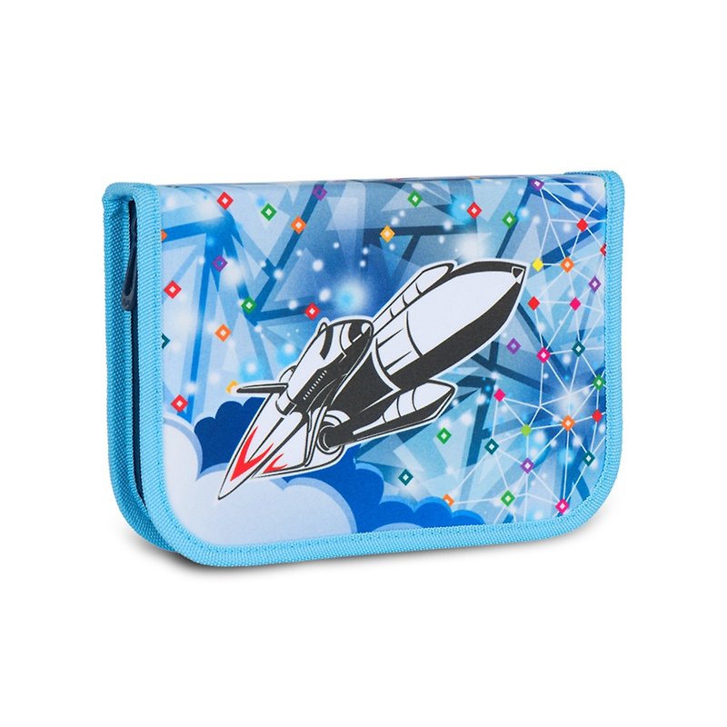 Tiger Family小貴族多功能創意文具袋 - 夢想火箭 - 鉛筆盒/筆袋 - 防水材質 藍色