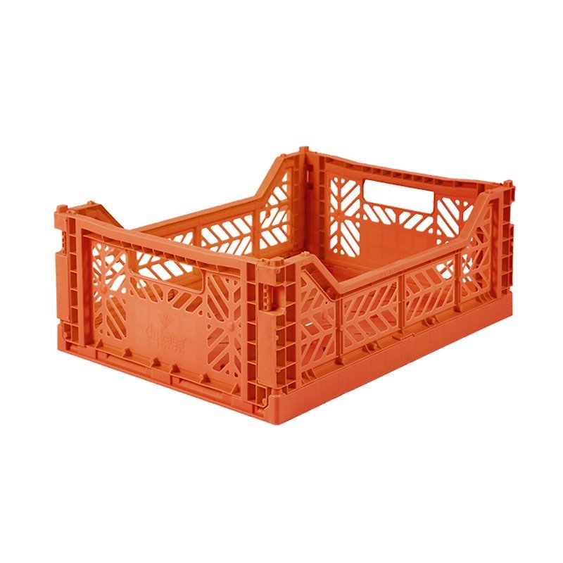 Turkey Aykasa Folding Storage Basket (M)-Orange Red - กล่องเก็บของ - พลาสติก 