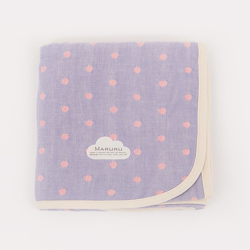 MARURU Japan-made premium five-layer muslin baby/kid blanket - Berry concerto - Bedding - Cotton & Hemp Purple