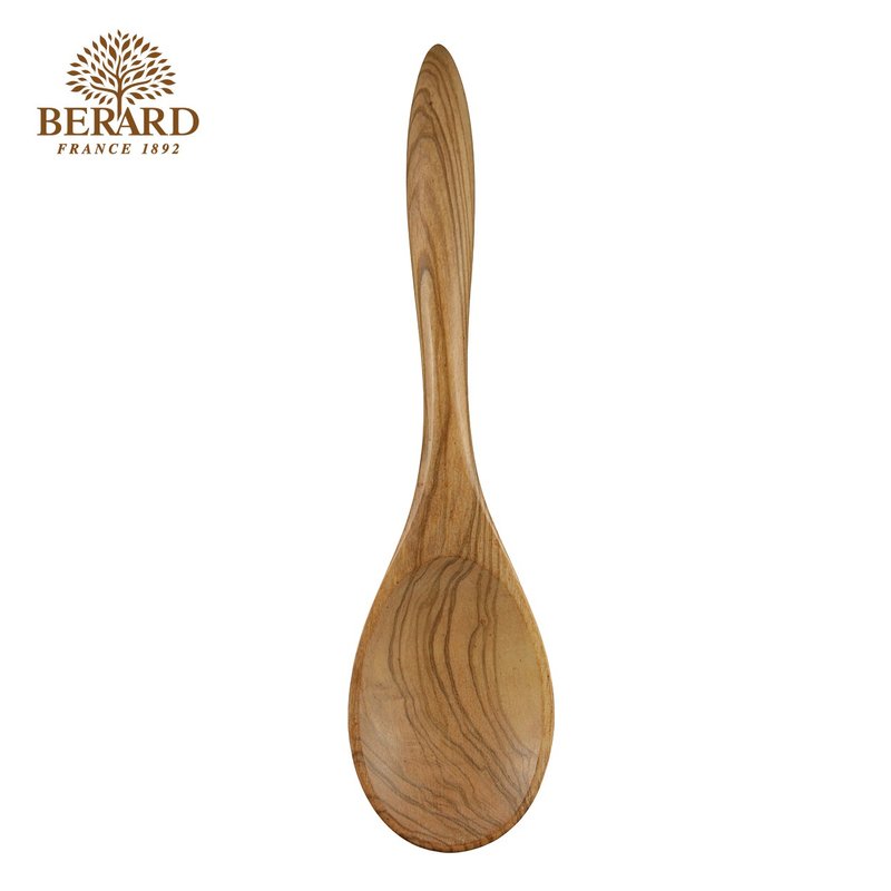 Berard TERRA Olive Wood Spoon 12 inch - Ladles & Spatulas - Wood Brown