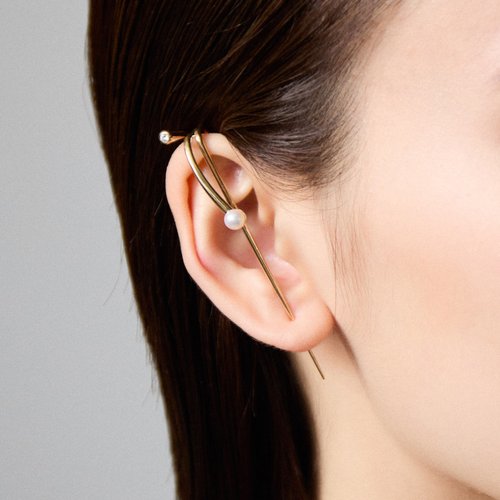ゴールド 18k 3.5×21mm ピアス シルバー925 ワコマリア