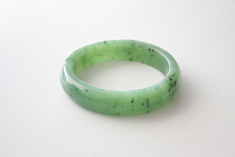 Journal-Wonder Stone Pure Natural Hetian Jasper (Hetian Jade) Russia Ulan Sea Apple Green Bracelet - Bracelets - Gemstone 