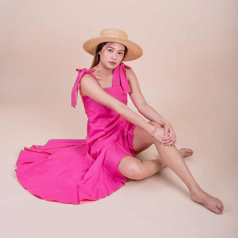 SOPHIA TOP / Hot pink - 女裝 上衣 - 其他材質 粉紅色