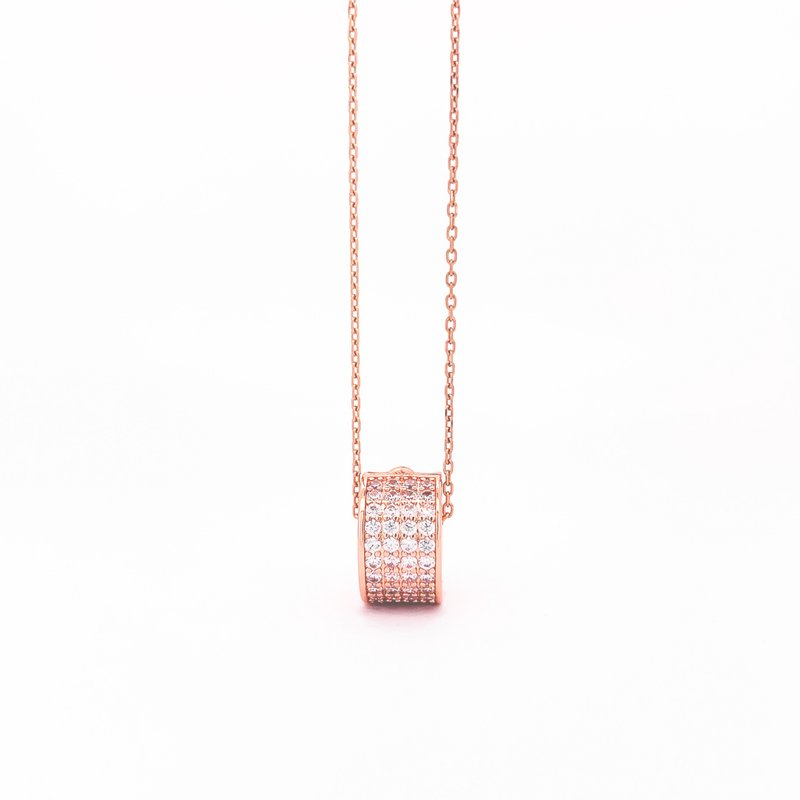 Rose Gold crystal aromatherapy necklace - Necklaces - Copper & Brass Gold