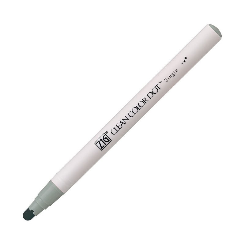 【Kuretake 日本吳竹】ZIG Clean Color Dot 單頭點點筆 灰綠色 - 其他書寫用具 - 其他材質 灰色
