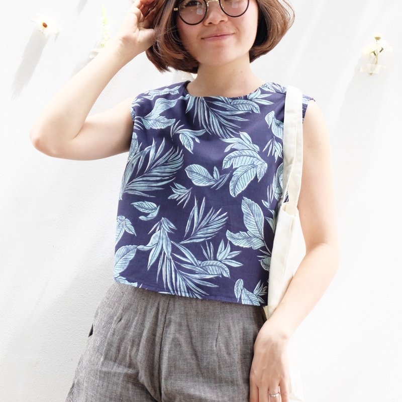 Flora Sleeveless Top - Women's Tops - Other Materials Blue