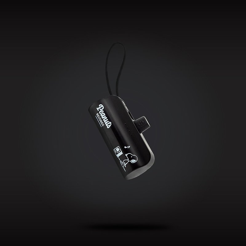 SNOOPY icute ポータブルパワーバンク- ブラック - 充電器・USBコード - その他の素材 ブラック