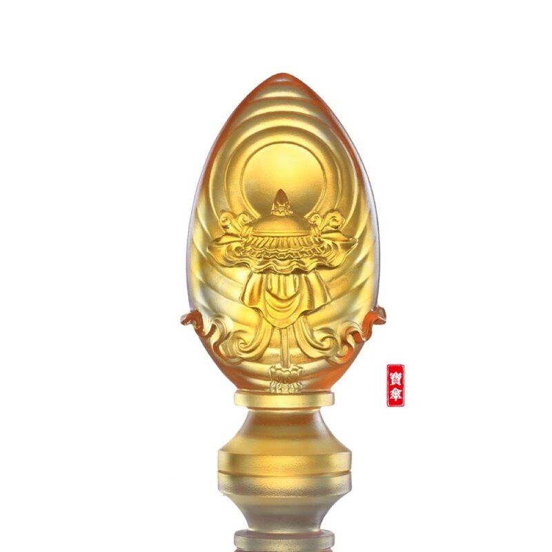 琉璃工房 LIULI 吉祥美好時光 平安吉祥 寶傘  母親節 - 擺飾/家飾品 - 琉璃 黃色