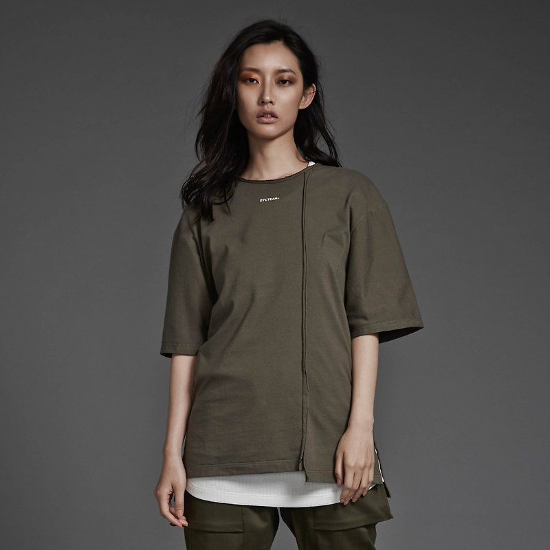 DYCTEAM - Cutting Fifth Sleeve - Women's T-Shirts - Cotton & Hemp Green