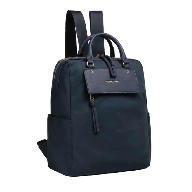 CERRUTI 1881 限量2折 義大利頂級後背包 全新專櫃展示品 - 後背包/背包/書包 - 尼龍 藍色