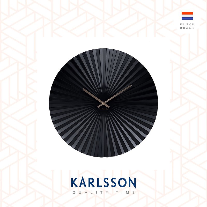 Karlsson, Wall clock Glass Dome green, Designer: Boxtel & Buijs - นาฬิกา - โลหะ สีดำ