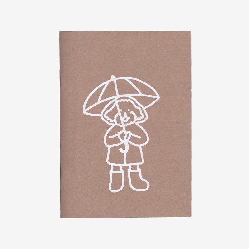 Silkscreen print notebook (blank) - 筆記本/手帳 - 紙 卡其色