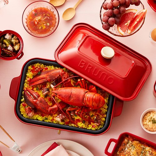 BRUNO 圍爐聚餐 | 日本BRUNO 多功能電烤盤-經典款 (紅色)