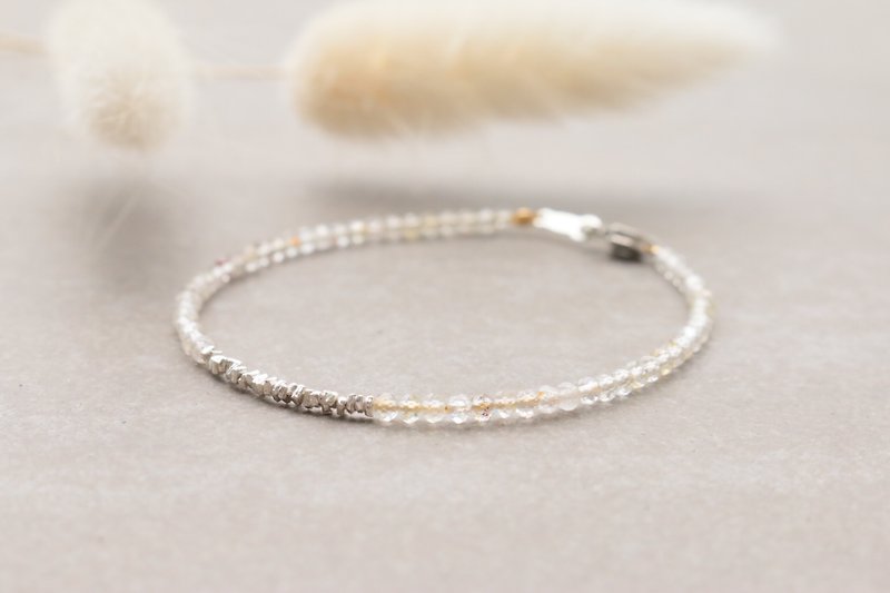 At that time, if the sterling silver bracelet rabbit hair crystal - Bracelets - Semi-Precious Stones Yellow