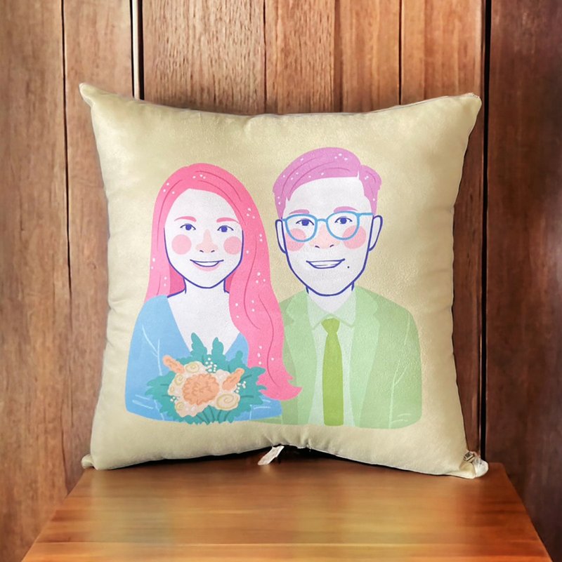 Customized Cola Illustration's Series:  Head Square Pillow - หมอน - วัสดุอื่นๆ หลากหลายสี