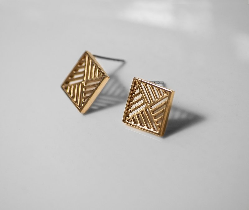 Window Flower Series-Knitting (Luxury 14K Gold Earrings) - Earrings & Clip-ons - Precious Metals Gold