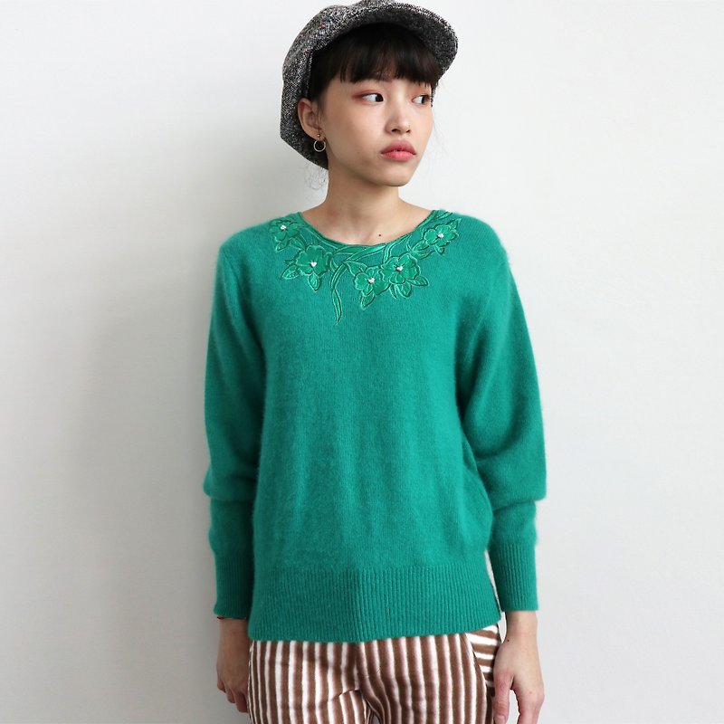 カボチャヴィンテージ。ヴィンテージ小さな緑のセーター - ニット・セーター - その他の素材 