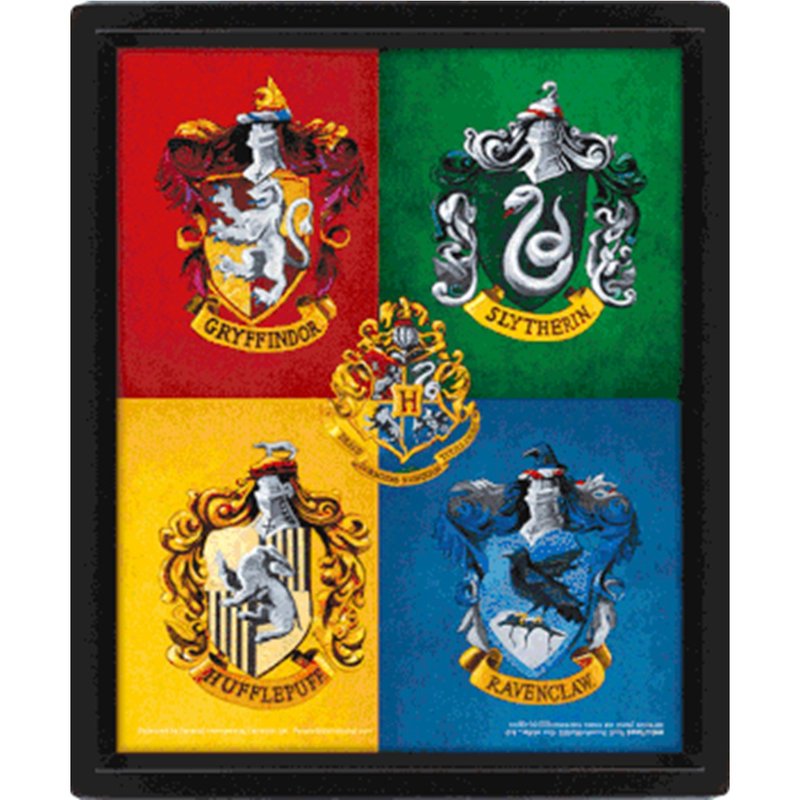【哈利波特】霍格華茲學院3D立體海報(含框) Harry Potter - 海報/掛畫/掛布 - 其他材質 多色