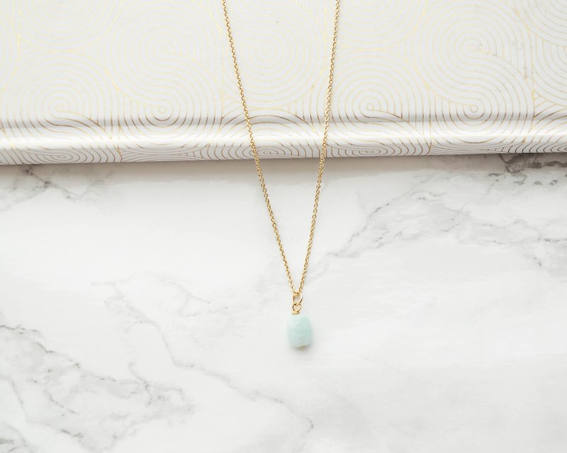 Necklace/Amazonite Necklace/ 項鍊 時尚 简单 - 項鍊 - 寶石 藍色
