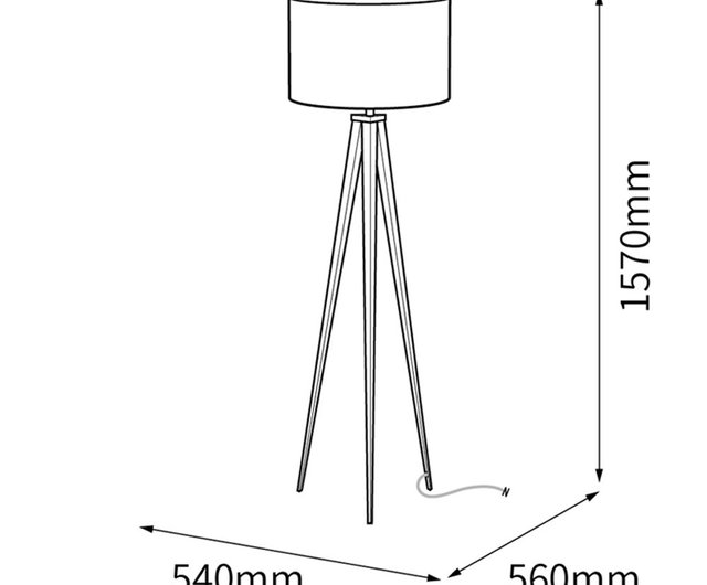 Tripod Floor Lamp Cosicome Lighting I Tripod Floor Lamp Cosicome, Floor Lamp Shade Dimensions
