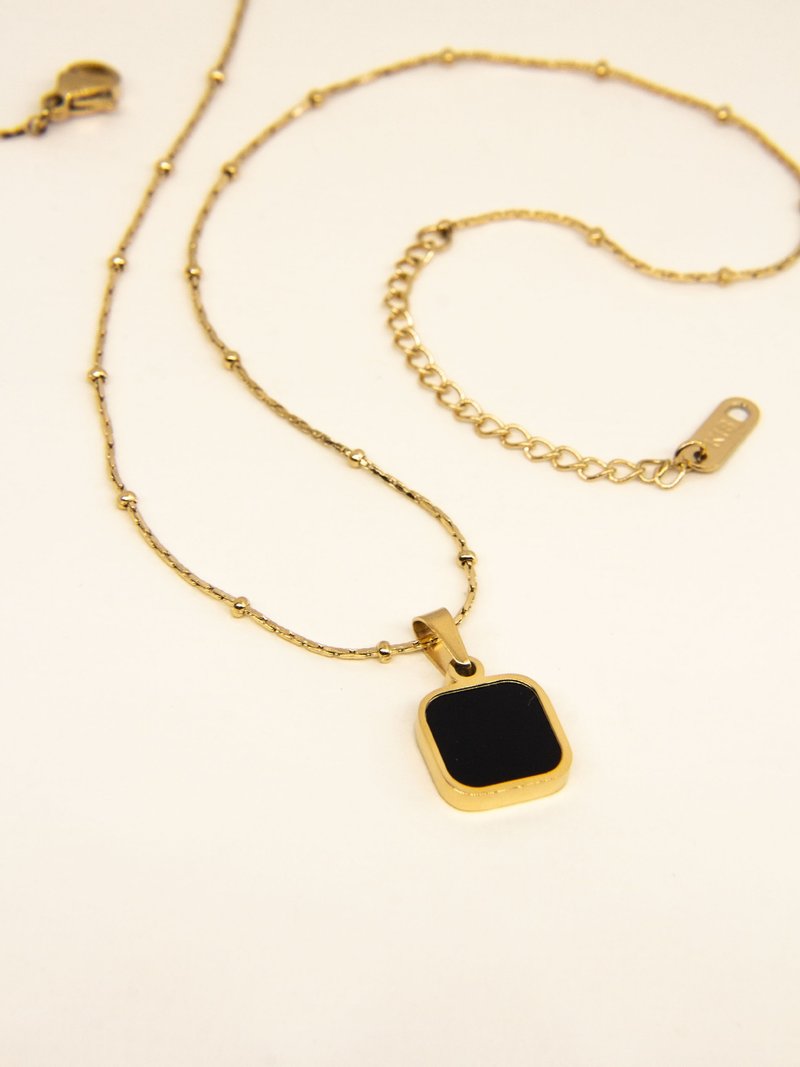 Geometric Pendant Necklace | Gold Hexagon Necklace | Layering Necklace - Necklaces - Other Metals 