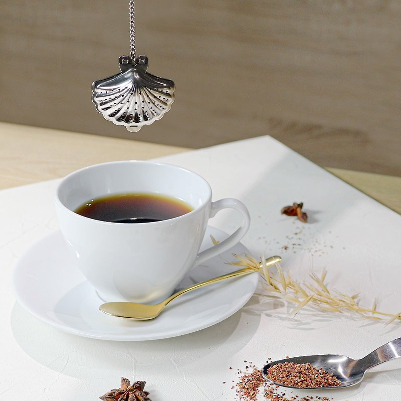[Made in Japan] Tomiwoody hanging tea strainer-shell (two colors) - ถ้วย - สแตนเลส 