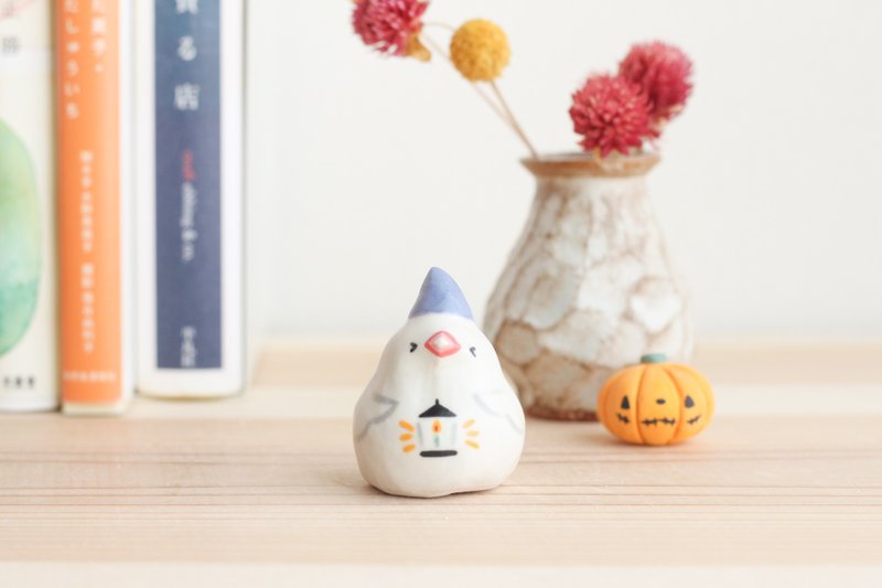 【HALLOWEEN BIRD】the lantern #001 - ของวางตกแต่ง - ดินเผา สีม่วง