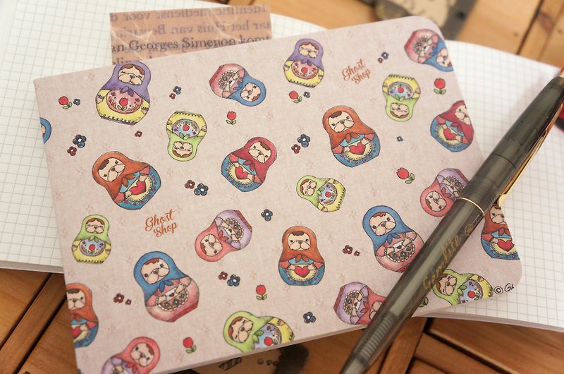 (sold out) A6 notebook - law fighting Russian doll - Notebooks & Journals - Paper 
