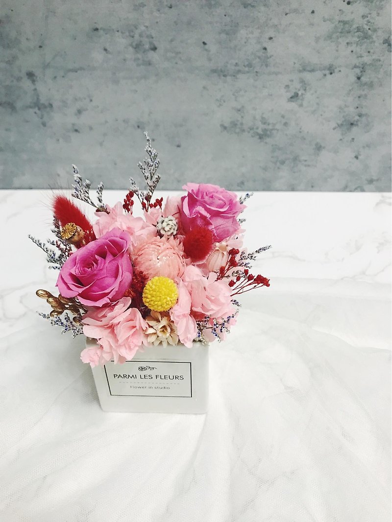 Flower Companion*Rose-free Square Pot Flower Ceremony - Dried Flowers & Bouquets - Plants & Flowers 
