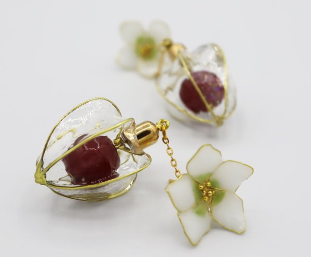 鬼灯ピアス_redagate - ショップ imaori ピアス・イヤリング
