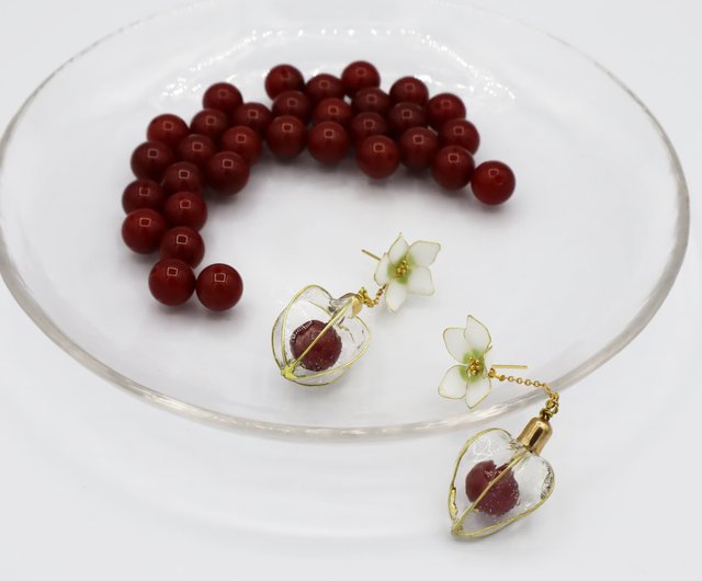 鬼灯ピアス_redagate - ショップ imaori ピアス・イヤリング 鬼灯ピアス_redagate - ショップ imaori ピアス・イヤリング