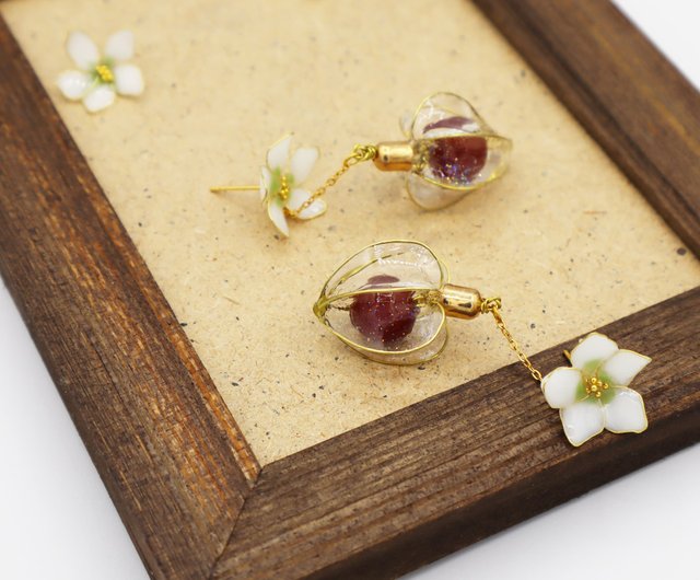 鬼灯ピアス_redagate - ショップ imaori ピアス・イヤリング