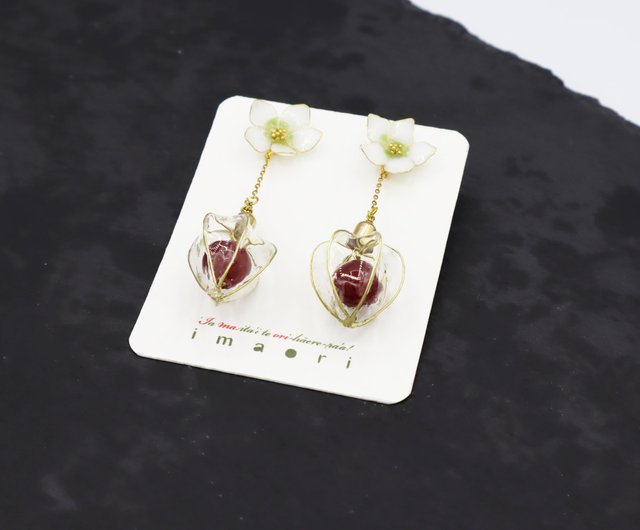 鬼灯ピアス_redagate - ショップ imaori ピアス・イヤリング