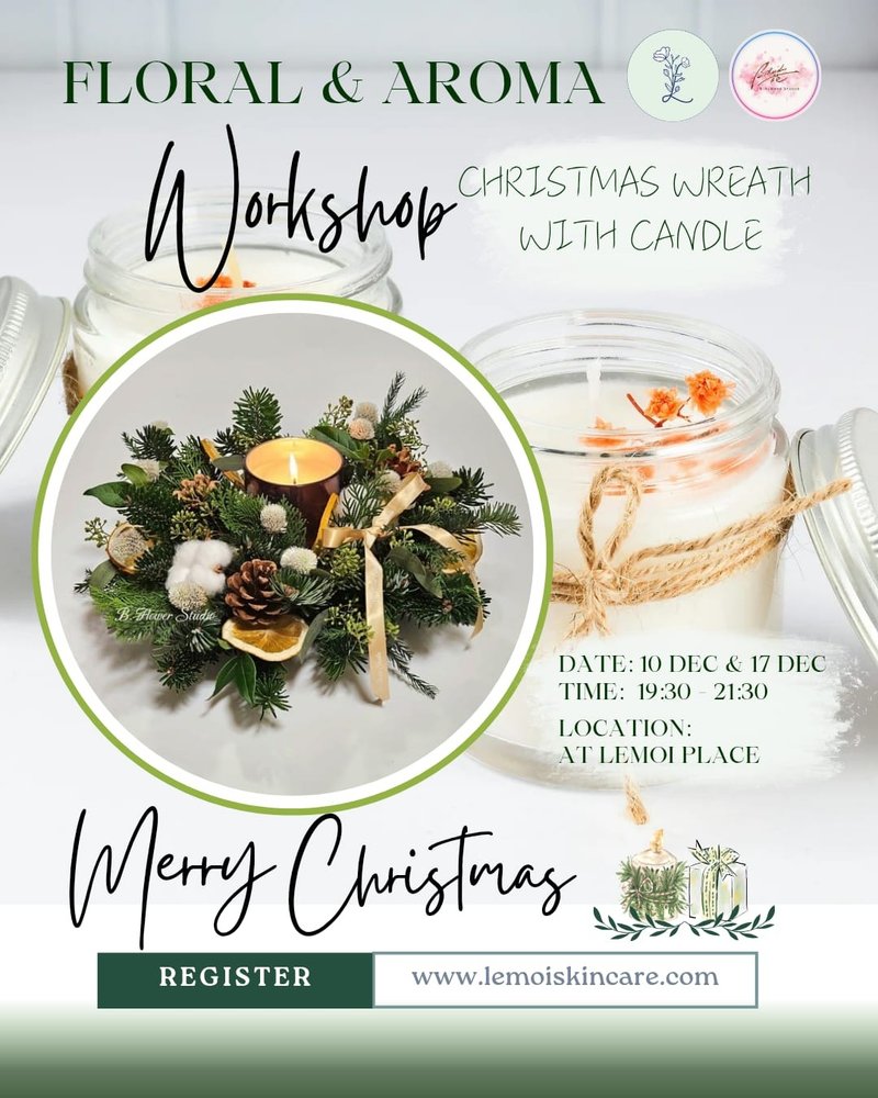 聖誕限定 - 花藝 × 香薰蠟燭雙工作坊 - 植栽/花藝 - 植物．花 