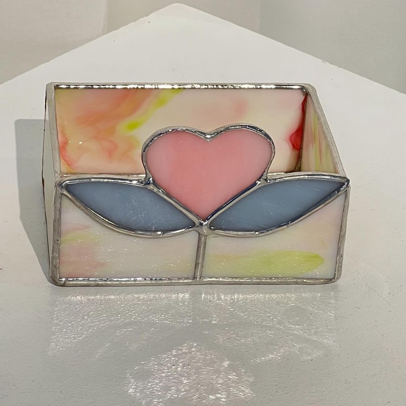 heart flower tary - Storage - Colored Glass Multicolor