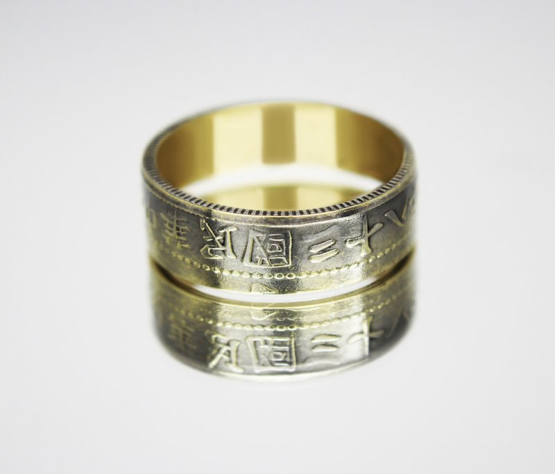 China Coin Ring mascot chinese ring coin rings for men coin rings for women - 戒指 - 其他金屬 