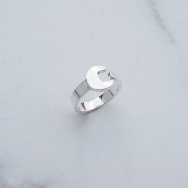 Big staff Taipa [manual × custom × DIY] industrial wind wrench sterling silver female ring master custom - แหวนทั่วไป - เงินแท้ สีเงิน