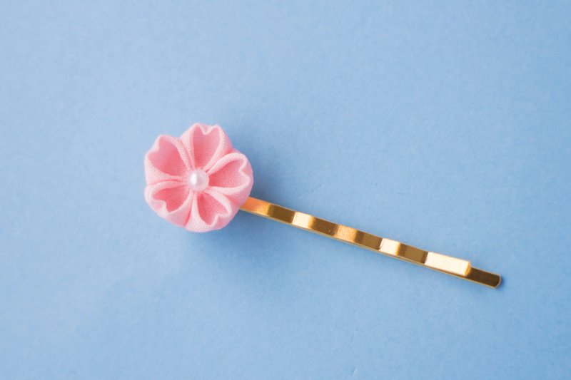 Hanpari cherry blossom hairpin Hitosuri knife work - Hair Accessories - Polyester Pink