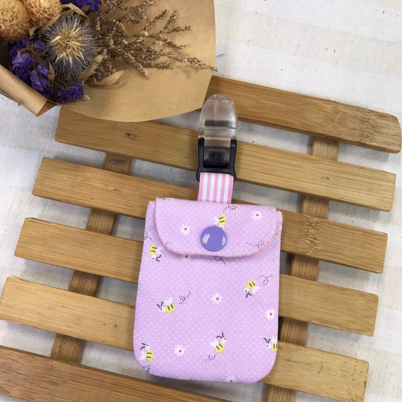 Ping An Charm Bag Wearing Ping An-Pink Purple Bee - Baby Gift Sets - Cotton & Hemp Purple