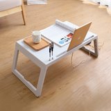 Japan Frost Mountain Multifunctional Lightweight Bed/Desk Folding Table-White