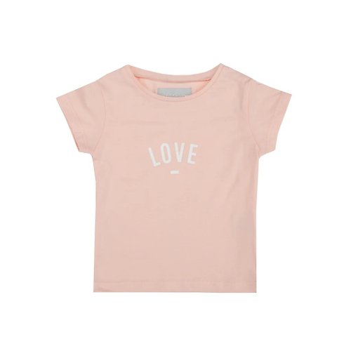 A Pois Mode 左岸點點 英國 Bob & Blossom 粉色 LOVE 短袖T恤