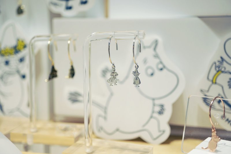 【Moomin】阿美與史力奇純銀耳環 - 項鍊 - 純銀 白色