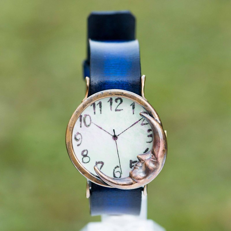 幻想的な月腕時計Lオーロラ - 腕時計 - 金属 ブルー