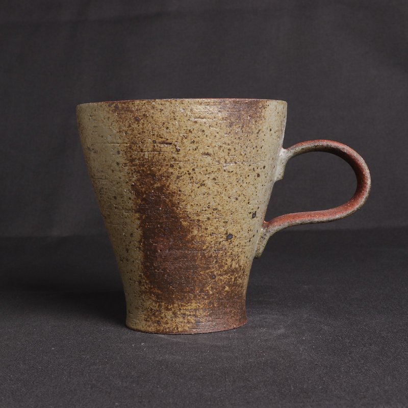Shige ash glaze double color cup - ถ้วย - ดินเผา สีเหลือง